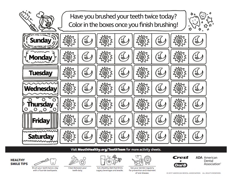 Brushing Calendar